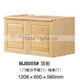Durable Imported All Solid Pine Wood Two-door Top Part Wardrobe Finished in Natural Wood Color thumbnail-1