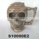 halloween skull design ceramic beer steins with lid new beer mug