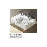 Wall Mounted Ceramic Vessel Sink With Faucet Hole EB318W thumbnail-1