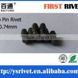 5*10.74mm Black Color Double Head Steel Rivet, Solid Stop Pin Rivet thumbnail-1