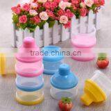 Promotion Bpa Free Non-toxic 3-layers Plastic Baby Milk Powder Container Portable Powder Box thumbnail-1