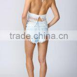 A Little Bit of Nothing Top in White Design Crop Top thumbnail-5