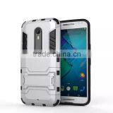 2 In 1 Hot Selling Iron-Bear Stand Rugged Hybrid Cover Case For Motorola Moto X Style thumbnail-2