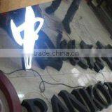 LED Channel Letter Sign-Surface Illuminated, the Color of the Acrylic is Black Daytime White at Night