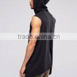 Daijun OEM 100% Cotton Latest Design Plain Men Black Hoodis Singlet thumbnail-2