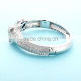 925 Sterling Silver Fashion Lapis Lion Head Bangle Bracelet SBG763W thumbnail-4