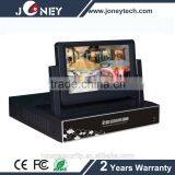7 Inch LCD Monitor Standalone H 264 4 ch NVR for Home Security