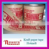 good quality SGS certification brown kraft paper adhesive tape/brown reinforced kraft paper tape