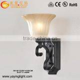 European antique glass wall lamp led wall lamp aisle iron wall lamp