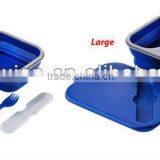 2013 High Quality Food Grade Boxes Collapsible Silicone Clear Lunch Box