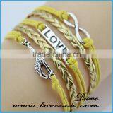New Jewelry Fashion Leather Bracelet Infinity Love Braid Bracelet thumbnail-3