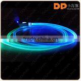 New Premium Color Changing 2.0 Gold Plated Sync Data Cable Glowing LED Charger Charging Cable for Android thumbnail-1