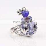 Fashion Mini Glass Bottle Women Perfume Finger Ring Size Adjustable Essential Oil Rings Scent Ring