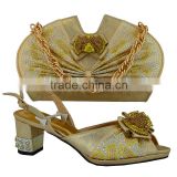 Excellent middle heel women shoes beeptoe style sandals shoes and matching bag italian