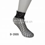 Cheap price fashion women sheer fishnet ankle socks