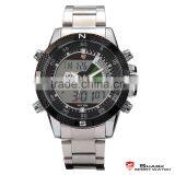 Mens Shark Digital LCD Outdoors Analog Quartz Sport Steel Wrist Watch thumbnail-1