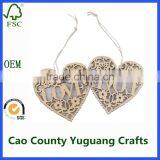 Love Heart Wooden Embellishments Wood Crafts Hanging Ornaments thumbnail-5