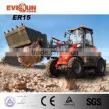1.5 Ton Construction Machinery Small Wheel Loader With Mixer Bucket/ 4 in 1 Bucket