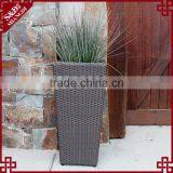 Wholesale Home Door Decoration Resin Rattan Large Outdoor Planters