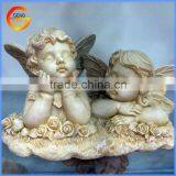 Beige Resin Boy and Girl Angels for Home &garden Decor thumbnail-1