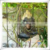 Resin Bark Circle Bird Feeder Antique Bird House thumbnail-3