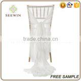 Ruffle Chiffon Chair Cover Chair Sash thumbnail-5