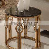 2016 High Quality Modern Stainless Steel Living Room Set in Golden Color 818# thumbnail-3
