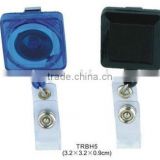Plastic square badge holder with logo for promotional