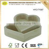 Unfinished Heart Shaped Wooden Flower Plant Pots thumbnail-4