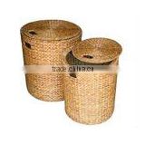 water hyacinth basket, lid bucket furniture