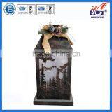 2015 Best Seller European Style Wooden LED Lighted Decrative Lantern for Holiday Decoration thumbnail-1