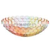 Colorful Glass Fruit Bowl/ Article Glass Plate/ New Design Colored Fruit/ Salad Candy Dish BHL-P1 thumbnail-1