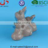 BSCI Audit Factory New EASTER Decorations White Ceramic Rabbit, Grey Easter Bunny thumbnail-3
