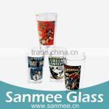 Hot Sale Colorful Cartoon Printed Drinking Glass Gift Set Glassware thumbnail-1