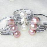 Three Pearls Stainless Rings Tihatian Pearl Ring thumbnail-1