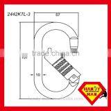 2442KTL Galvanized Twist Lock Galvanized Steel Oval Round O Ring Carabiner thumbnail-4