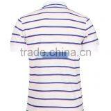 Men 100%cotton Vertical Striped Men's Polo Shirt thumbnail-6