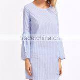 New Arrival 2017 Fashion Striped Long Sleeve Comfortable Cotton Fitted Casual Shirt Dress thumbnail-4