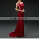Women Elegant Sleeveless Beaded Floor-length Maxi Evening Party Dress thumbnail-3