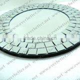 Home Design Decorative Wall Mounted Black Dressing Round Wood Frame Mirror thumbnail-2