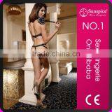 New Black Erotic Lingerie Sexy Leather Underwear With Spank Paddle thumbnail-1