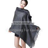 CX-B-P-34 Chinese Hot Sale Women Autumn Winter Wool & Cashmere Pashmina Scarf thumbnail-1