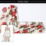 Maxnegio High Wais Mesh Bodycon Embroidery Casual Dress thumbnail-5