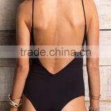 Ladies Black and Side Strap One-piece Swimwear thumbnail-2