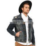 Men Fashion Denim Cotton Jacket Street Wear Custom Your Own Design thumbnail-4