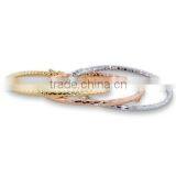Three Tone Bangles, Gold Plated Bangle, Machine Cut Bangle, Fashionable Bangle, Jewelry Manufacturers thumbnail-1
