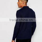 Cheap Price Muscle Long Sleeve Polo With Logo In Navy/Breathable Polo Collar T-shirt/Two Button Blacket T-shirt thumbnail-5