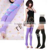 Leggings Sleep Socks Pressing Germa Sleeping Beauty Leg Slim Slimming Socks Stockings Black Purple 7224 thumbnail-1