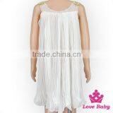 Summer Children Plain White Sleeveless A-line Blank Sequin Chevron Bouffancy Baby Girl Dress thumbnail-5