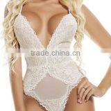 Runwaylover 5163 Ladies Sexy White Lace Sexy Bodysuit thumbnail-2